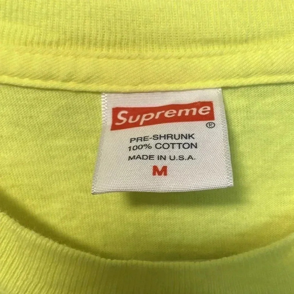 Supreme  neon yellow hey fuckface tee - Picture 3 of 4